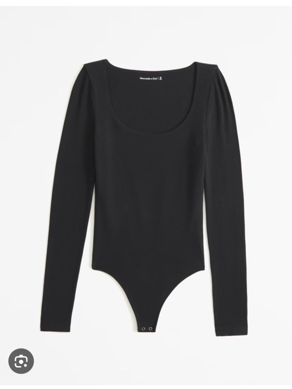 Abercrombie & Fitch Black Long Sleeve Scoop Neck Bodysuit